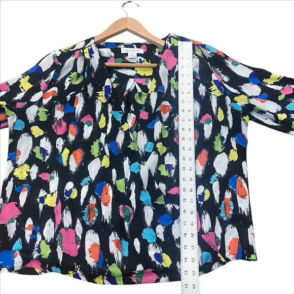 Vintage Liz Claiborne Wrap Front Long Sleeve Top Multi-Color, Women's Size Large - Picture 10 of 10